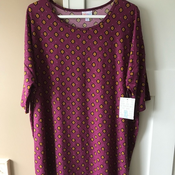 LuLaRoe Tops - LulaRoe Irma XL Purple/Mustard LuLaRoe Tops - LulaRoe Irma XL Purple/Mustard